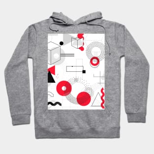 Constructivism Red Geometric Lines Hoodie